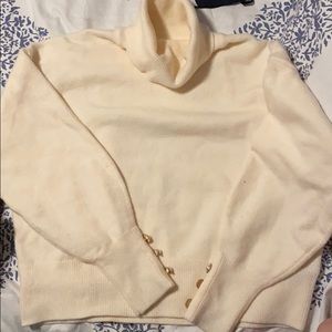Cute white turtleneck sweater